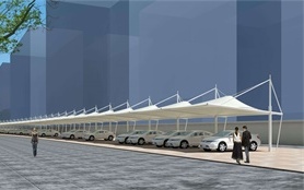 膜结构车棚打造现代化的新式停车场